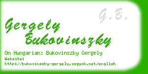 gergely bukovinszky business card